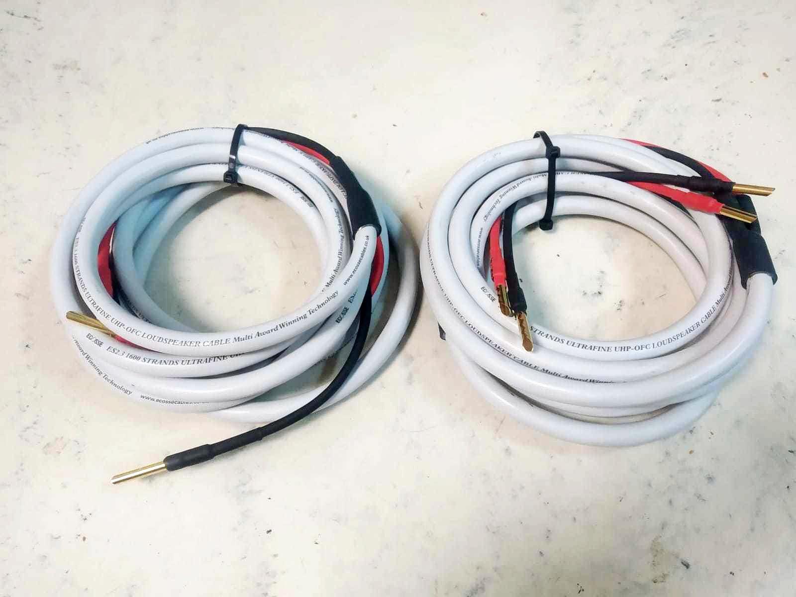 KABEL GŁOŚNIKOWY ECOSSE ES2.3 2X3M BANAN-BANAN  (raty 0%) - Media Hit - Sklep audio