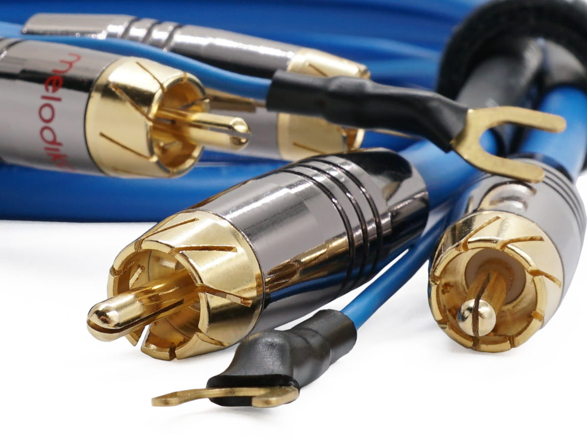 KABEL GRAMOFONOWY RCA-RCA  MELODIKA SKY BLUE SBPH10 - 1M - różne długości (RATY 0%)   - Media Hit - Sklep audio