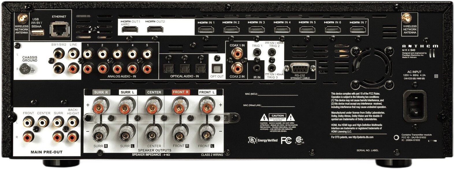 Anthem MRX 540 8K – 7.2-kanałowy amplituner kina domowego z Dolby Atmos i HDMI 8K Gliwice (Raty 0%)  - Media Hit - Sklep audio