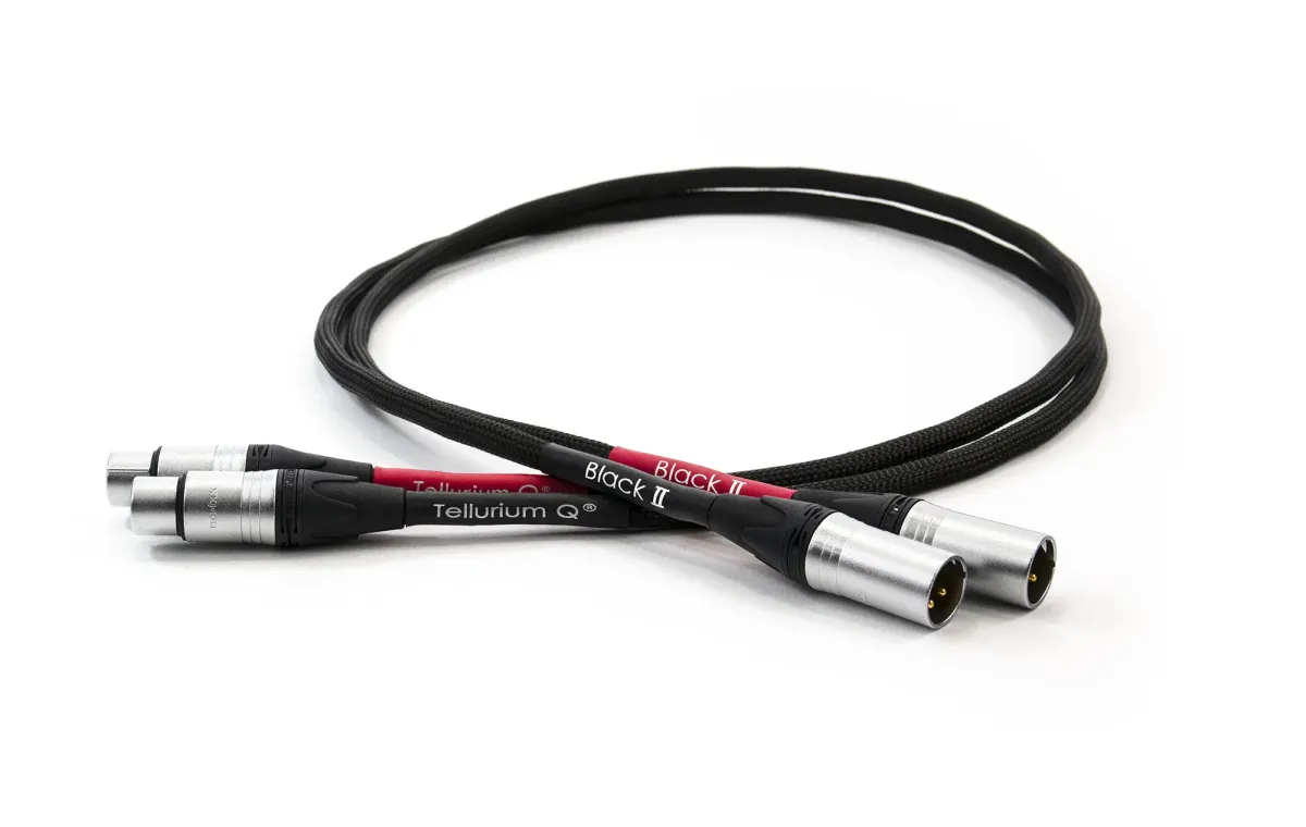 Tellurium Q Black II XLR – zbalansowany przewód sygnałowy stereo 2x1m - Media Hit - Sklep audio