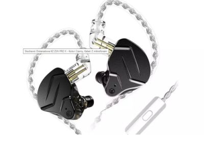 SŁUCHAWKI KZ ZSN PRO X MIROFON CZARNE - Media Hit - Sklep audio